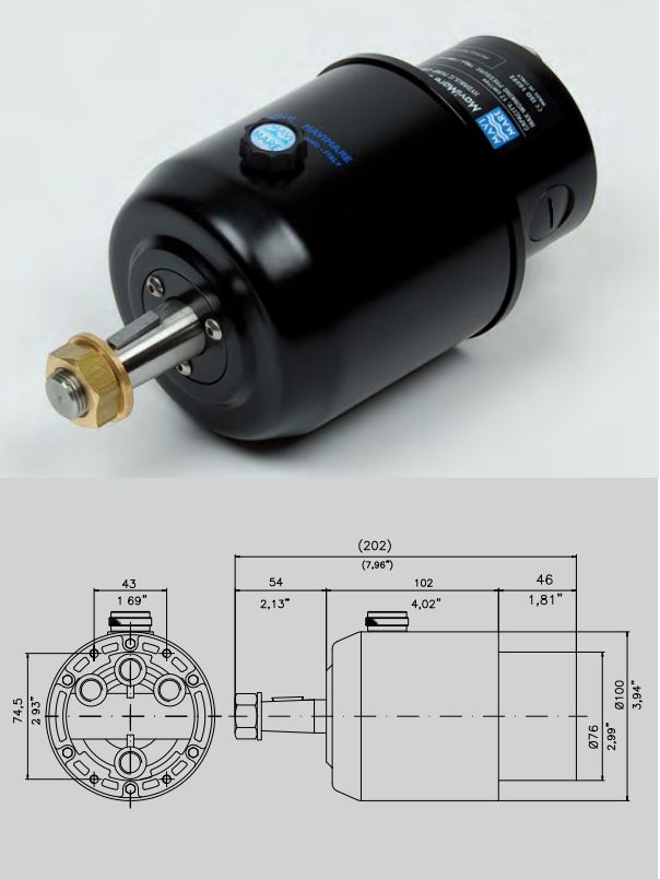 dimension pompe de direction hydraulique Mavimare GF150BRT
